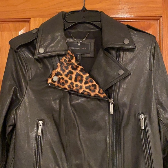 Bcbgmaxazria Leather Moto Jacket - Picture 8 of 16